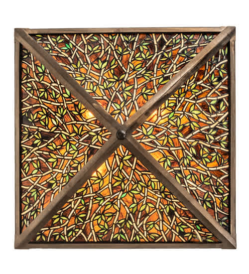 Bamboo 4 Light 33" Wide Semi-Flush Ceiling Fixture