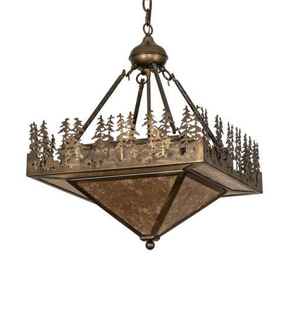 4 Light 27" Wide Abstract Pendant
