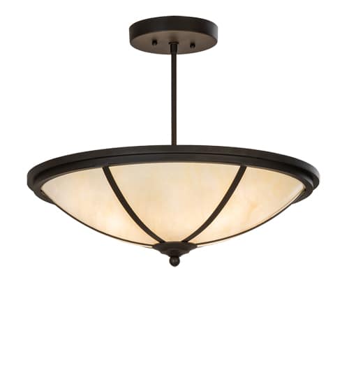 Commerce 4 Light 20" Wide Semi-Flush Bowl Ceiling Fixture - Cafe-Noir / Oil Rubbed Bronze Finish
