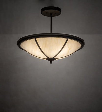 Commerce 4 Light 20" Wide Semi-Flush Bowl Ceiling Fixture - Cafe-Noir / Oil Rubbed Bronze Finish