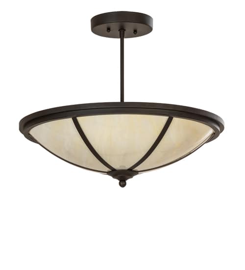 Commerce 4 Light 20" Wide Semi-Flush Bowl Ceiling Fixture - Cafe-Noir / Oil Rubbed Bronze Finish