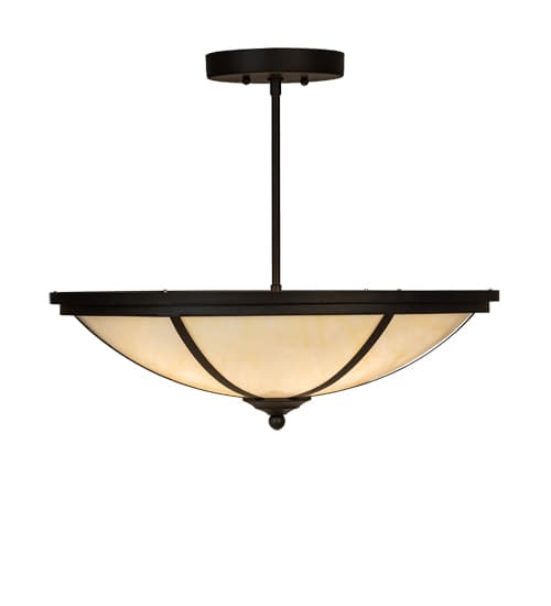 Commerce 4 Light 20" Wide Semi-Flush Bowl Ceiling Fixture - Cafe-Noir / Oil Rubbed Bronze Finish