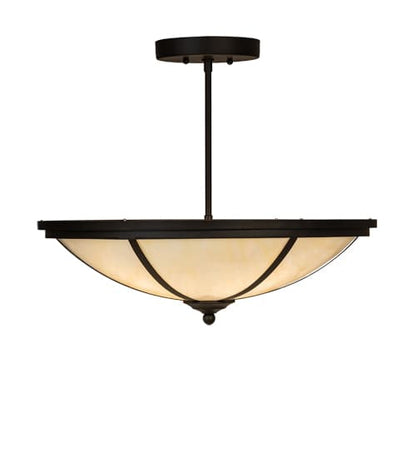 Commerce 4 Light 20" Wide Semi-Flush Bowl Ceiling Fixture - Cafe-Noir / Oil Rubbed Bronze Finish