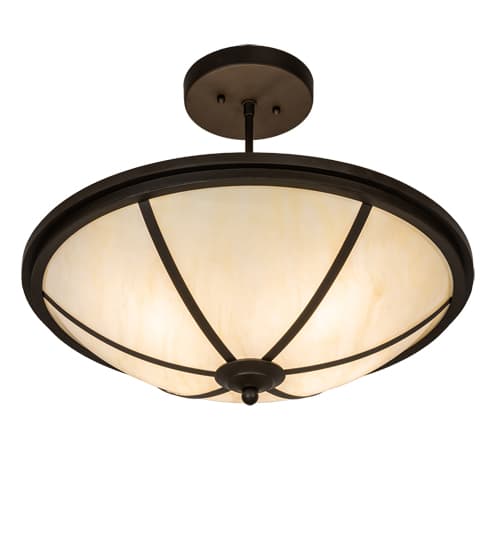 Commerce 4 Light 20" Wide Semi-Flush Bowl Ceiling Fixture - Cafe-Noir / Oil Rubbed Bronze Finish