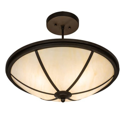 Commerce 4 Light 20" Wide Semi-Flush Bowl Ceiling Fixture - Cafe-Noir / Oil Rubbed Bronze Finish