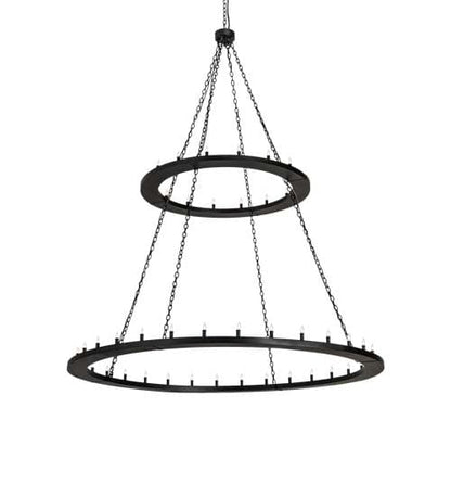 Loxley 48 Light 84" Wide Taper Candle Ring Chandelier