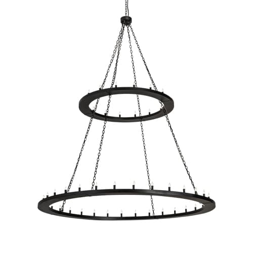 Loxley 48 Light 84" Wide Taper Candle Ring Chandelier