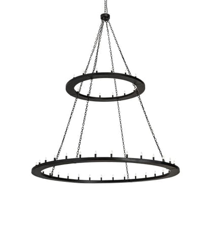 Loxley 48 Light 84" Wide Taper Candle Ring Chandelier