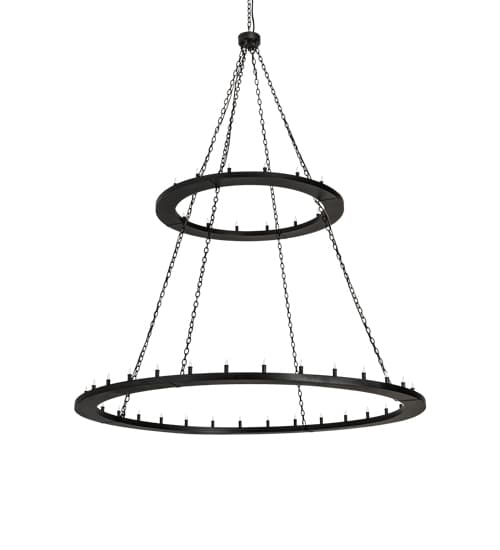 Loxley 48 Light 84" Wide Taper Candle Ring Chandelier