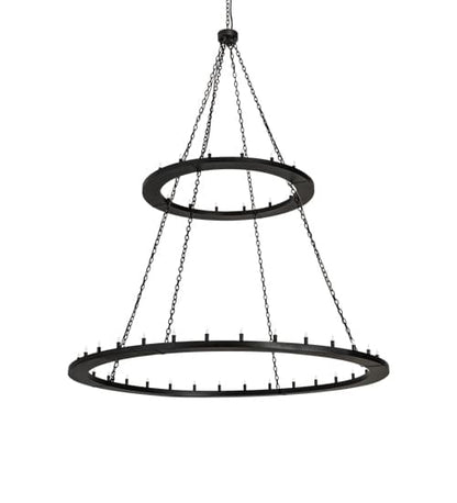 Loxley 48 Light 84" Wide Taper Candle Ring Chandelier
