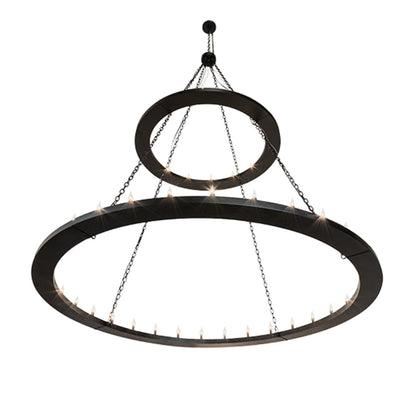 Meyda Tiffany Loxley 48 Light 84" Wide Taper Candle Ring Chandelier