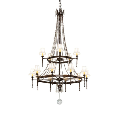 Meyda Tiffany Amaury 15 Light 48" Wide Crystal Ring Chandelier