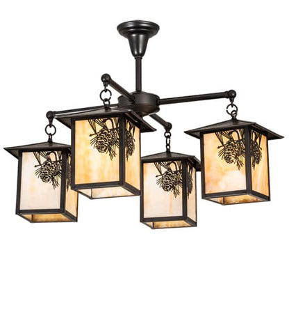 Seneca Winter Pine 4 Light 32" Wide Chandelier