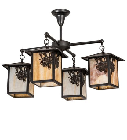 Seneca Winter Pine 4 Light 32" Wide Chandelier