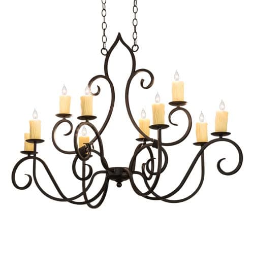 Long Clifton 10 Light 28" Wide Taper Candle Style Chandelier