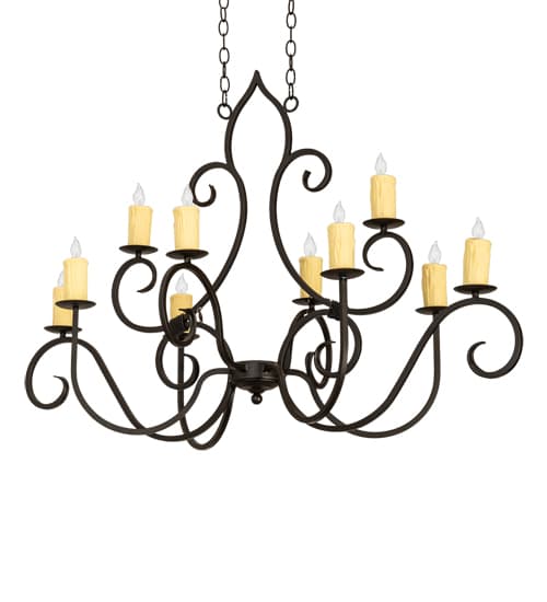 Long Clifton 10 Light 28" Wide Taper Candle Style Chandelier