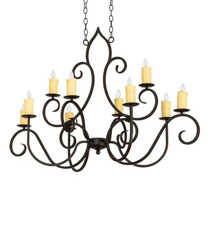 Long Clifton 10 Light 28" Wide Taper Candle Style Chandelier