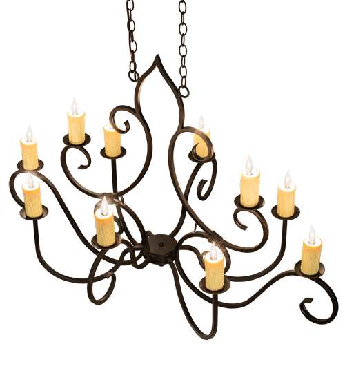 Long Clifton 10 Light 28" Wide Taper Candle Style Chandelier
