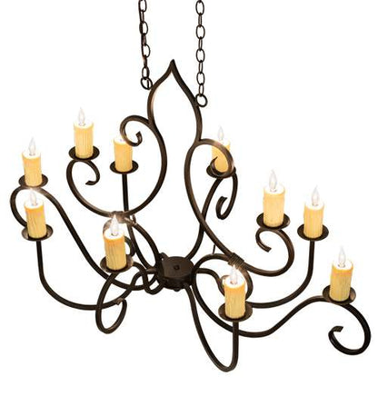 Long Clifton 10 Light 28" Wide Taper Candle Style Chandelier