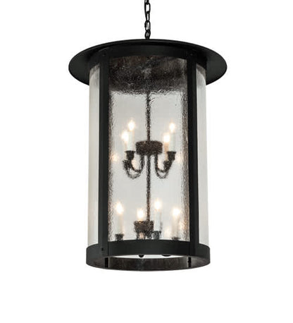 8 Light 24" Wide Taper Candle Pendant