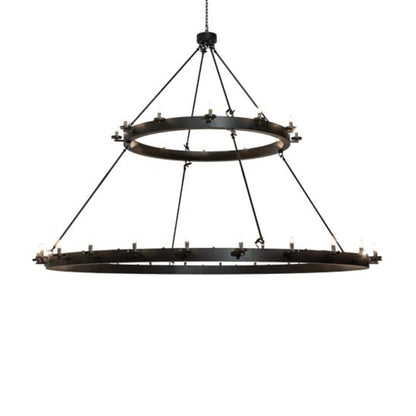 Meyda Tiffany Loxley 36 Light 96" Wide Taper Candle Ring Chandelier