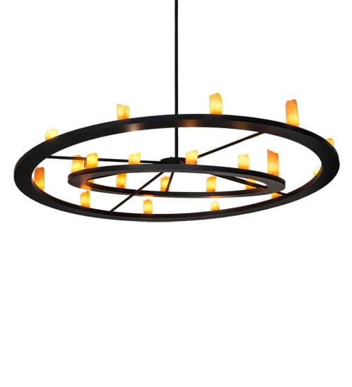 Donner 24 Light 95" Wide Pillar Candle Ring Chandelier