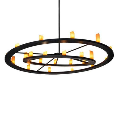Donner 24 Light 95" Wide Pillar Candle Ring Chandelier