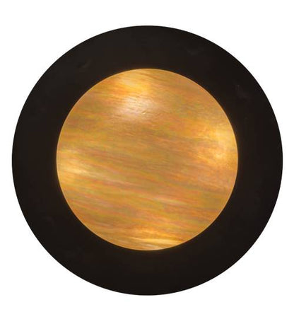 Pomona 4 Light 18" Wide Semi-Flush Drum Ceiling Fixture with Iridized Glass Shade - Craftsman Brown Finish