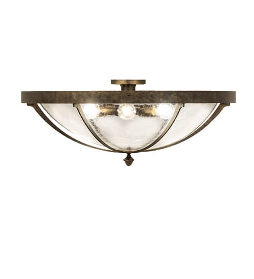 Dominga 6 Light 30" Wide Flush Mount Bowl Ceiling Fixture - Dark Smoke Finish