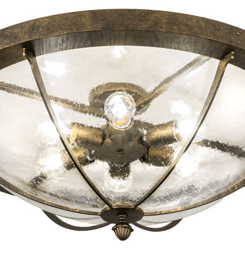 Dominga 6 Light 30" Wide Flush Mount Bowl Ceiling Fixture - Dark Smoke Finish