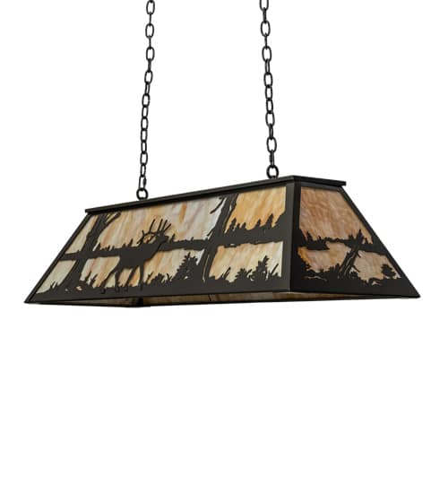 6 Light 48" Wide Billiard Linear Pendant