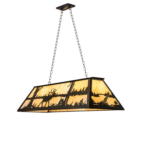 6 Light 48" Wide Billiard Linear Pendant