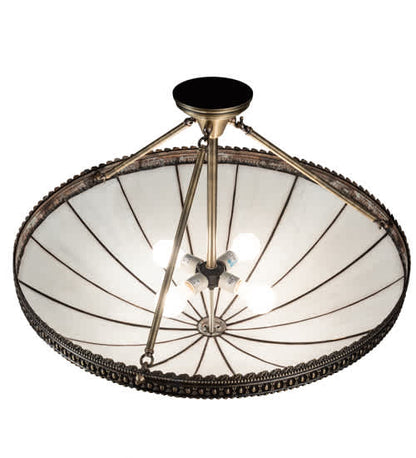 Shansky 4 Light 30" Wide Semi-Flush Bowl Ceiling Fixture