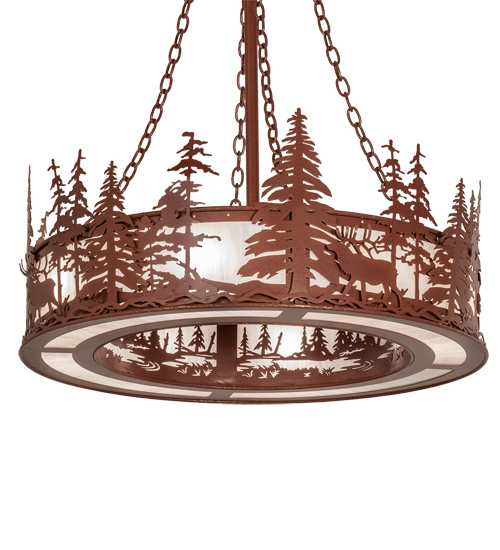 8 Light 36" Wide Abstract Pendant