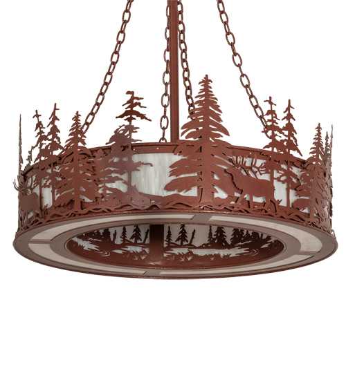 8 Light 36" Wide Abstract Pendant