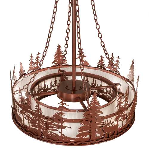 8 Light 36" Wide Abstract Pendant