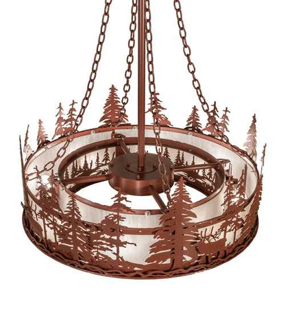 8 Light 36" Wide Abstract Pendant