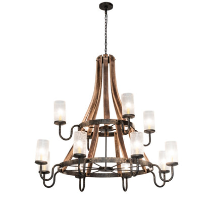 Meyda Tiffany Barrel Stave 12 Light 61" Wide Chandelier