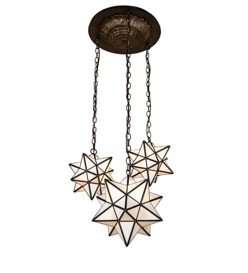 3 Light 22" Wide Multi Light Pendant