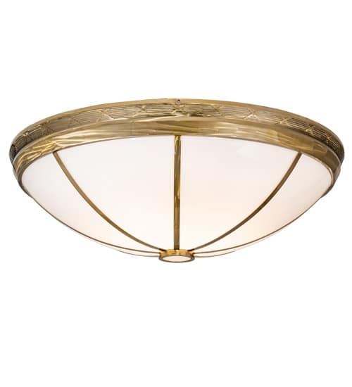 Kahe 12 Light 60" Wide Flush Mount Bowl Ceiling Fixture - Brass Finish