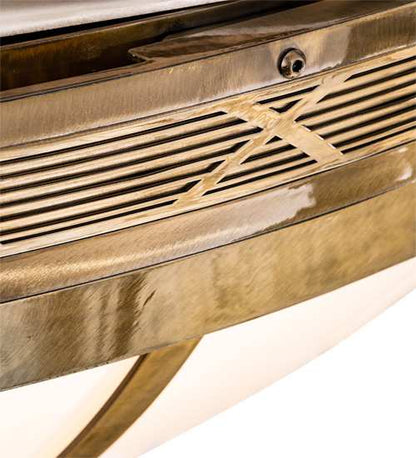Kahe 12 Light 60" Wide Flush Mount Bowl Ceiling Fixture - Brass Finish