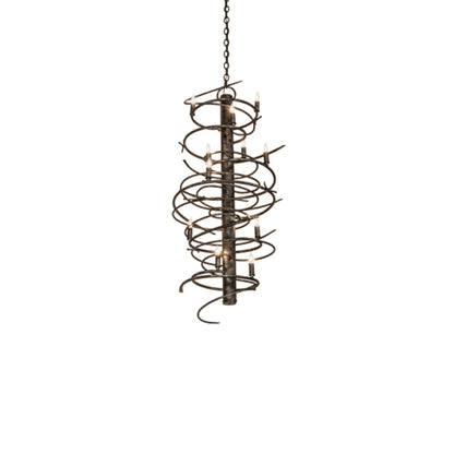 Meyda Tiffany Cyclone 12 Light 21" Wide Taper Candle Abstract Chandelier
