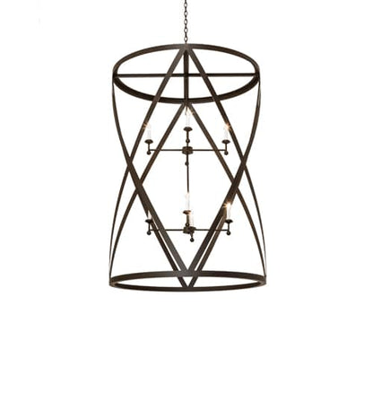 8 Light 42" Wide Taper Candle Pendant