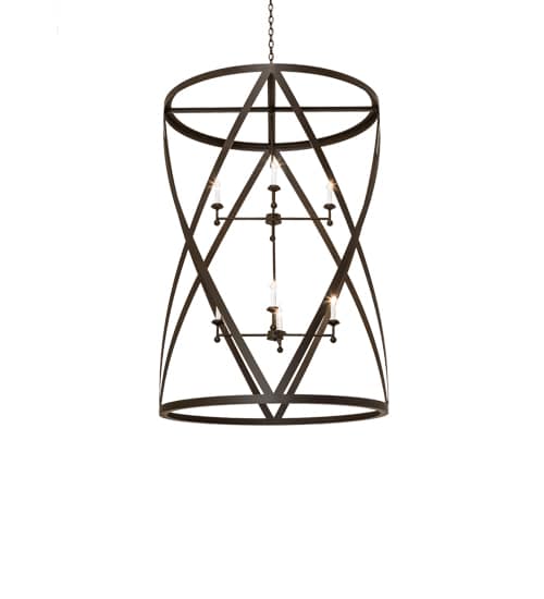 8 Light 42" Wide Taper Candle Pendant