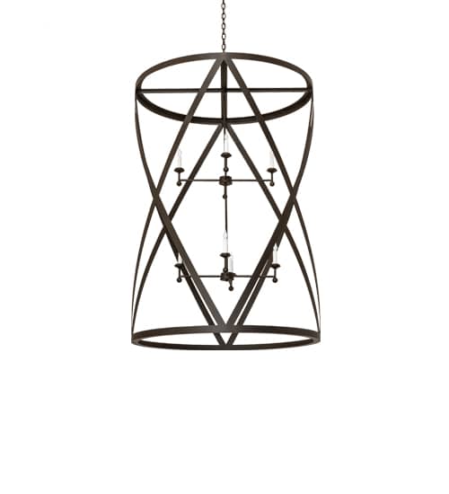 8 Light 42" Wide Taper Candle Pendant