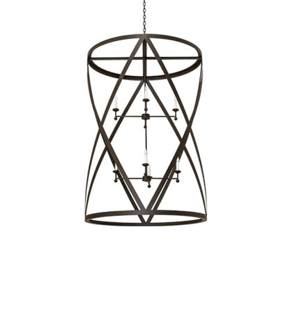 8 Light 42" Wide Taper Candle Pendant