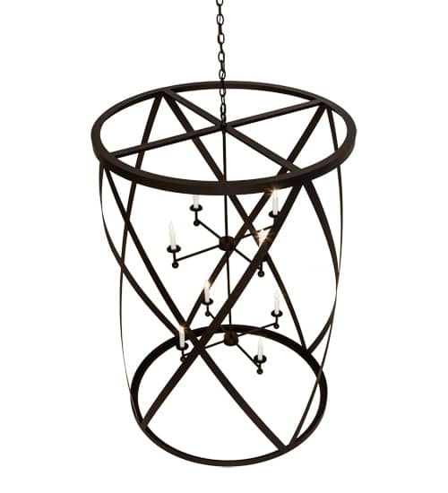 8 Light 42" Wide Taper Candle Pendant