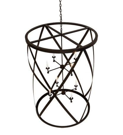8 Light 42" Wide Taper Candle Pendant