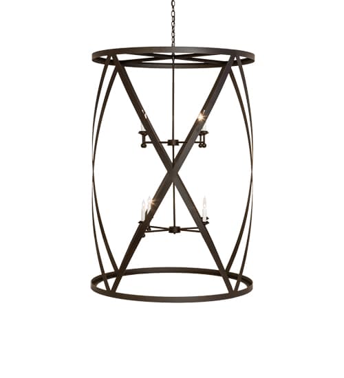 8 Light 42" Wide Taper Candle Pendant