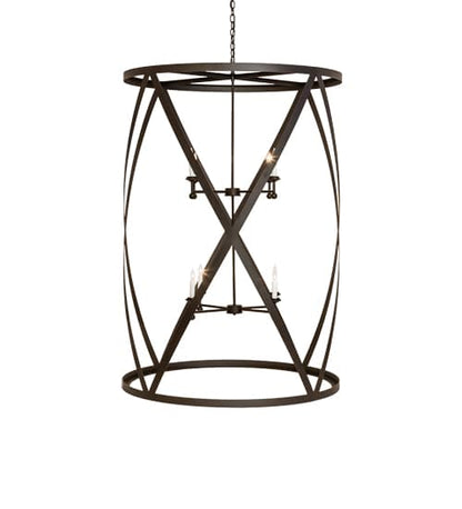 8 Light 42" Wide Taper Candle Pendant